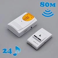 электронный звонок беспроводной орбита ot-hoc09 (zd8203) дистанция (80м) 24 мелодии  фото