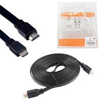 шнур hdmi hdtv 5м hdmi-hdmi плоский кабель 4k  hd 1.4 резиновый  фото