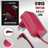 блок питания для яндекс станции алиса  sp16, адаптер 15v/1,5a, разъем 4,0*1,7, кабель 1,8м (красный)  фото