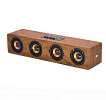 аудио колонка орбита kts-1108 bluetooth, 20 w, корпус- дерево, fm-радио,tft/usb, аккумулятор  фото