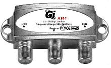 переключатель diseqc  2х1  gi  a201 для пприёма 2 спутников одним ресивером (цифровой приставкой)  фото